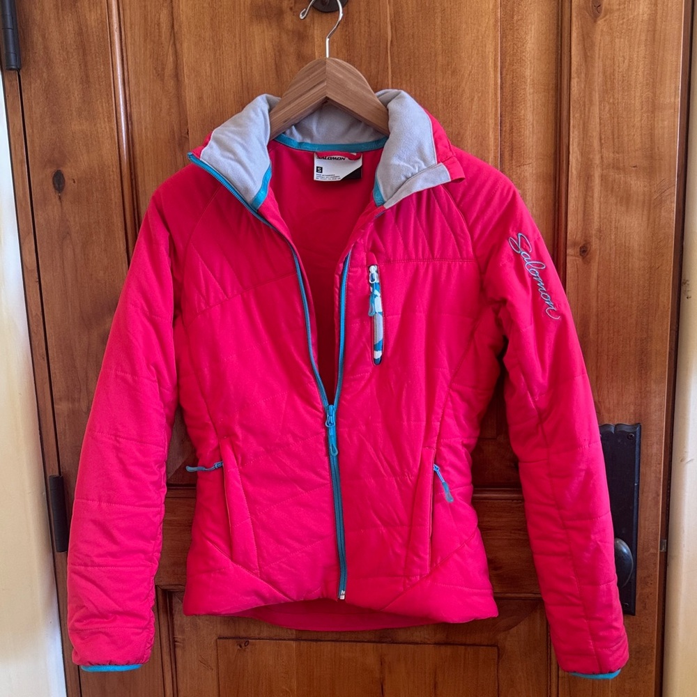 Salomon Women's Red and Blue Ski Jacket